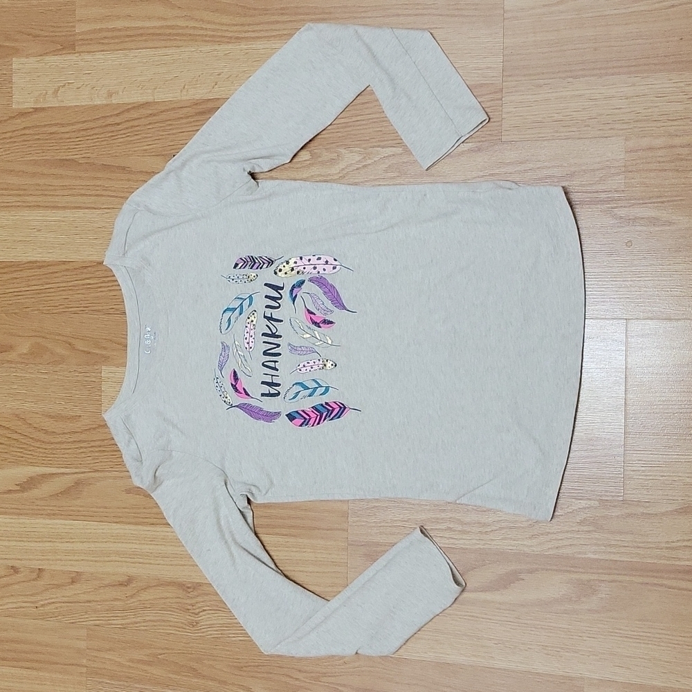Cat & Jack Thankful long sleeve girls XL (14-16) shirt